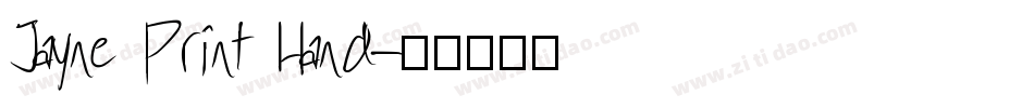 Jayne Print Hand字体转换